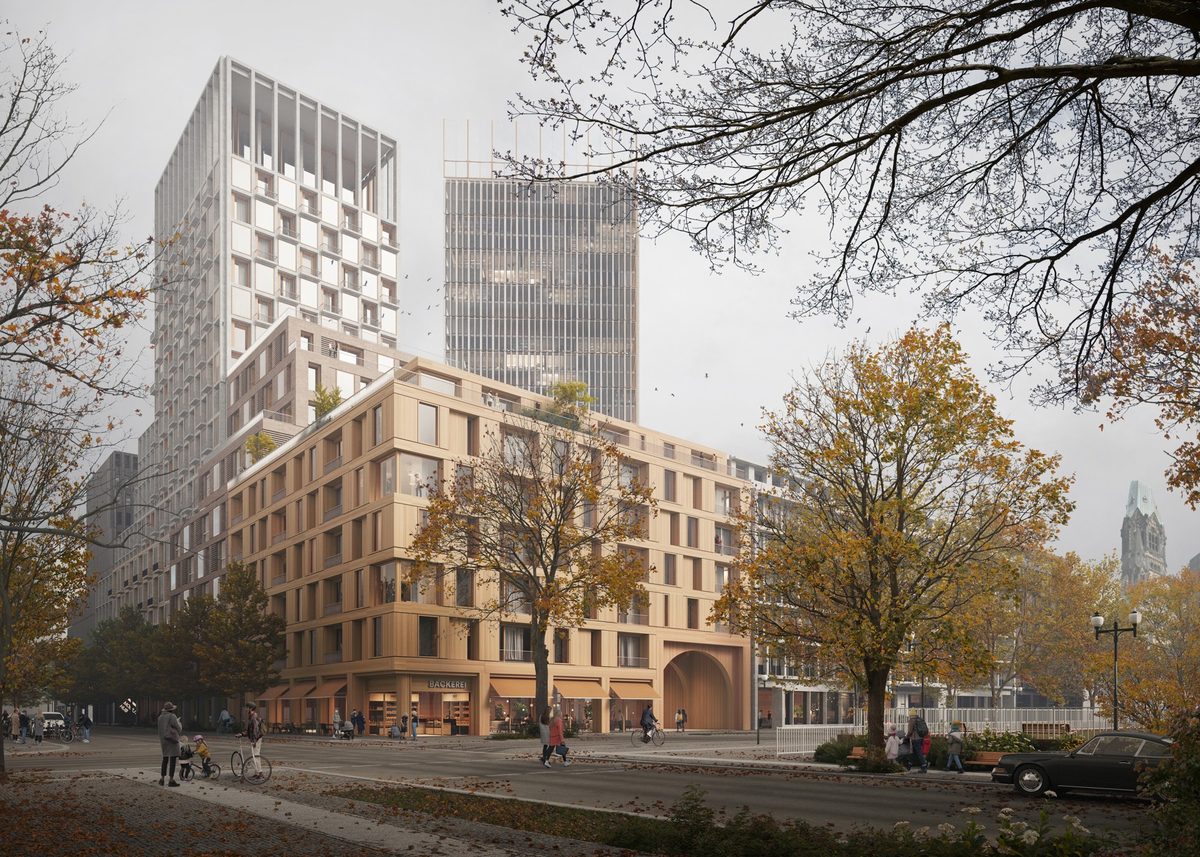 KD231, visualisation of the mixed-use development on Kurfürstendamm in Berlin